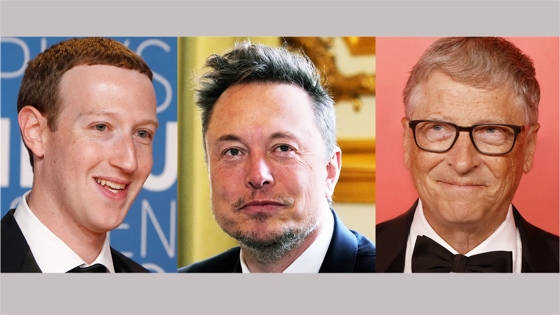 Top&#8209;10&#8209;Milliardäre 2023: Bezos, Nvidia&#8209;Chef, Musk, Zuckerberg und Co immer reicher (Foto: Collage: Reuter/Reuter/John-AngelilloUPI-Photoimago)