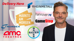 Märkte am Morgen: DAX knapp unter Rekordhoch; GameStop, AMC Entertainment, Rheinmetall, Bayer, Nordex, Delivery Hero, Hannover Rück im Fokus   / Foto: bmag