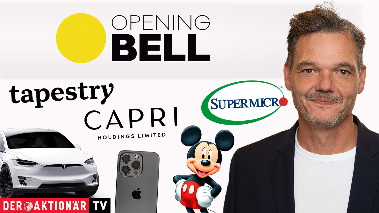 Opening Bell: Wall Street richtungslos nach Inflationsdaten; Disney-Rally, Tesla, Super Micro, Capri Holdings, Tapestry, Affirm, Apple im Fokus