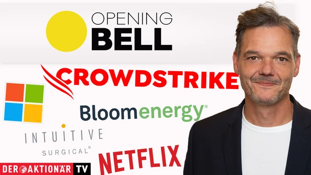 Opening Bell: Wall Street trotzt globalem IT‑Ausfall; CrowdStrike, Microsoft, Palo Alto Networks, Intuitive Surgical, Bloom Energy im Fokus