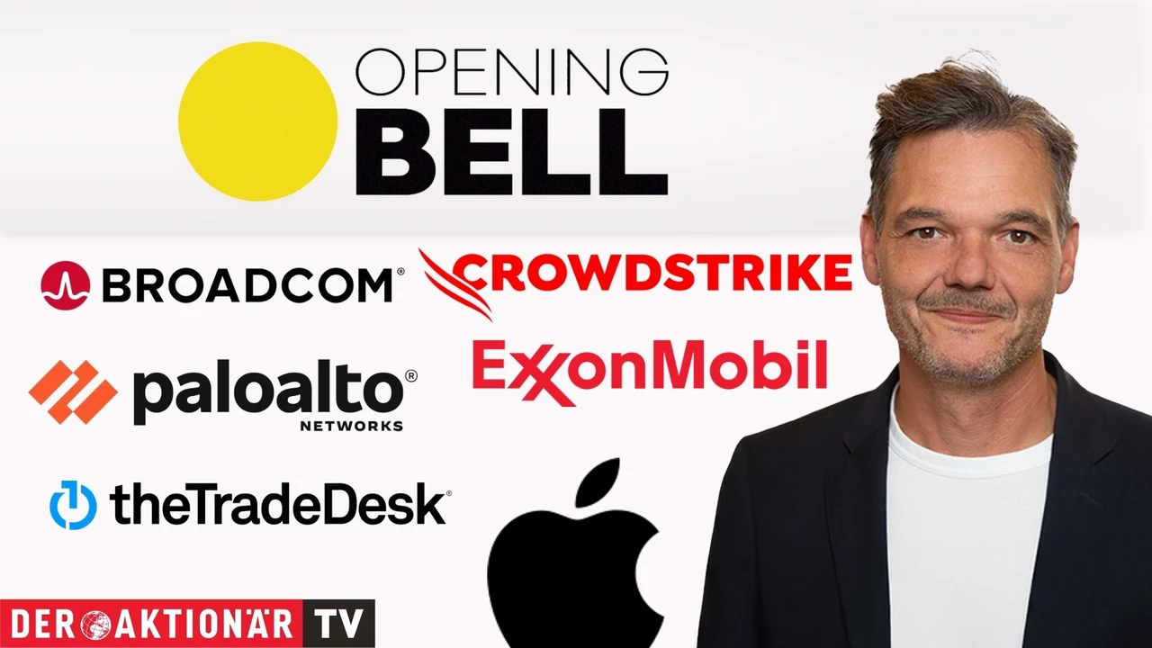 Opening Bell: Wall Street startet leichter; Broadcom, Apple, Palo Alto Networks, ExxonMobil, The Trade Desk, Crowdstrike im Fokus