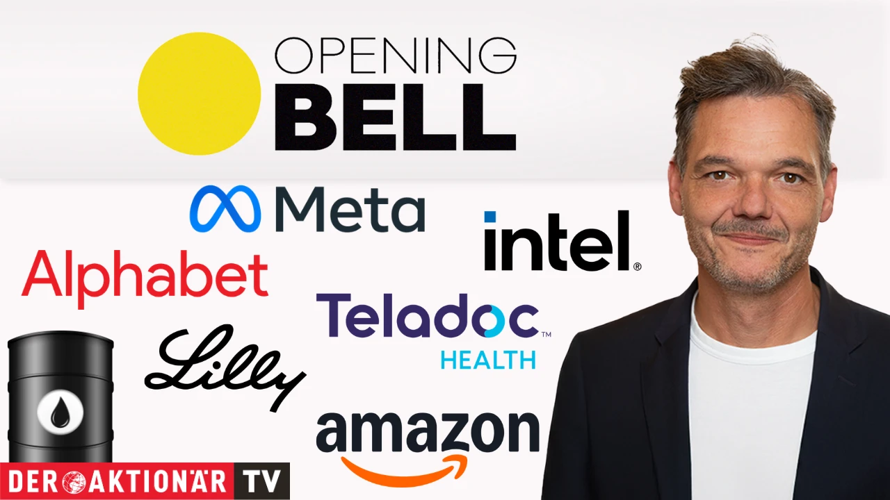 Opening Bell: Sinkende Ölpreise und Q‑Zahlen treiben Wall Street an; Bitcoin, Eli Lilly, Microsoft, Amazon, Alphabet, Meta, Teladoc im Fokus