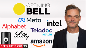 Opening Bell: Sinkende Ölpreise und Q‑Zahlen treiben Wall Street an; Bitcoin, Eli Lilly, Microsoft, Amazon, Alphabet, Meta, Teladoc im Fokus 