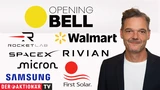 DJ Industrial Average: Opening Bell: Wall Street startet im Minus; Samsung Electronics, Micron Technology, SpaceX, Rocket Lab, Walmart, Rivian, First Solar im Fokus