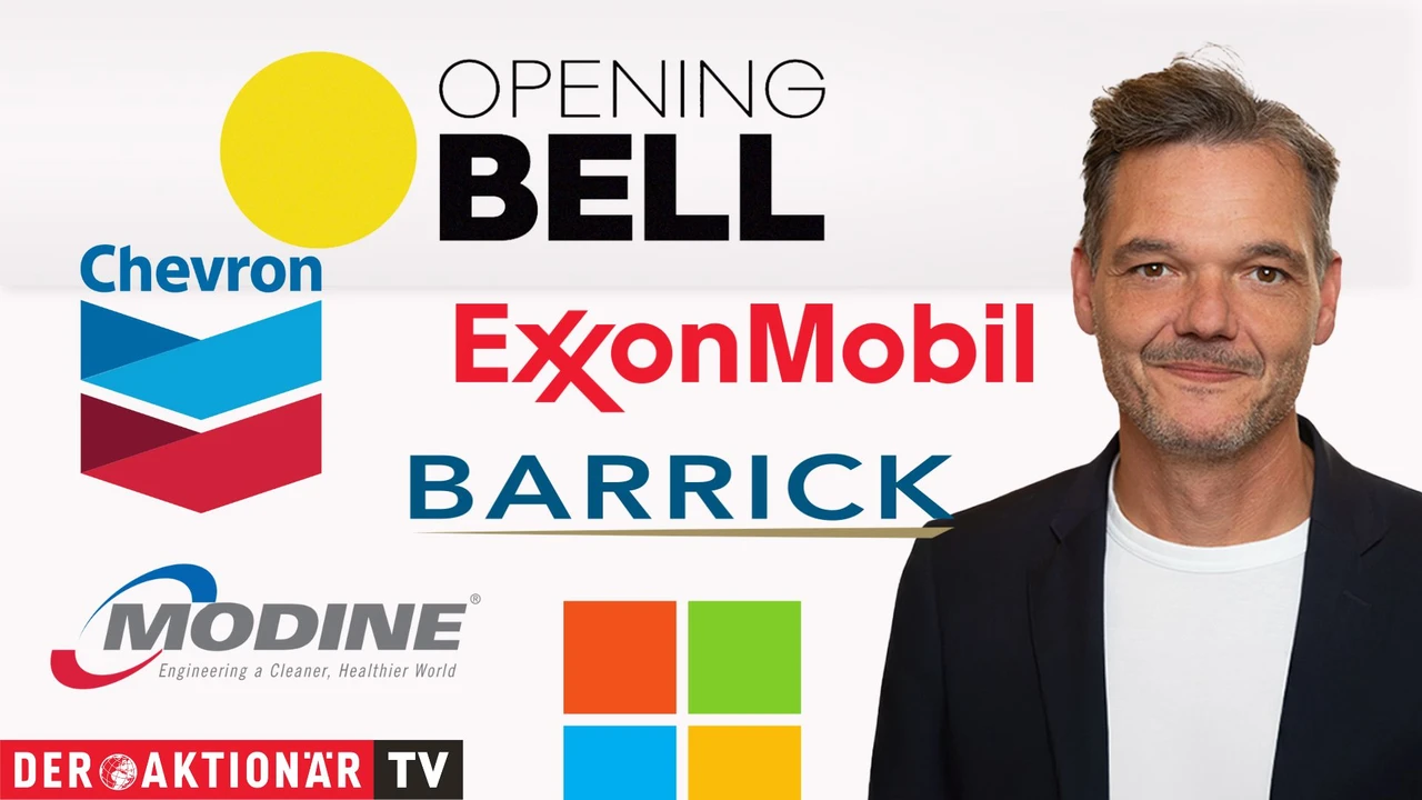 Opening Bell: Wall Street startet tiefrot; Gold, Silber, ExxonMobil, Chevron, Modine, Micron, SanDisk im Fokus