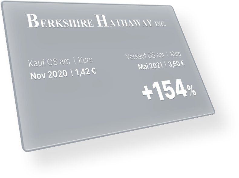 Performance mit Berkshire Hathaway: +154 %