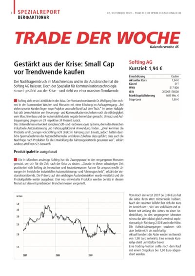 Trade der Woche (KW 45)