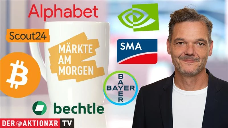 Märkte am Morgen: DAX startet nach volatiler Vorwoche behauptet; Bitcoin, Alphabet, Nvidia, Bayer, SMA Solar, Scout24, Bechtle im Fokus