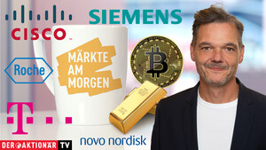 Märkte am Morgen: Rekordjagd geht weiter; Bitcoin, Gold, Cisco Systems, Siemens, Deutsche Telekom, Roche, Novo Nordisk im Fokus  / Foto: bmag