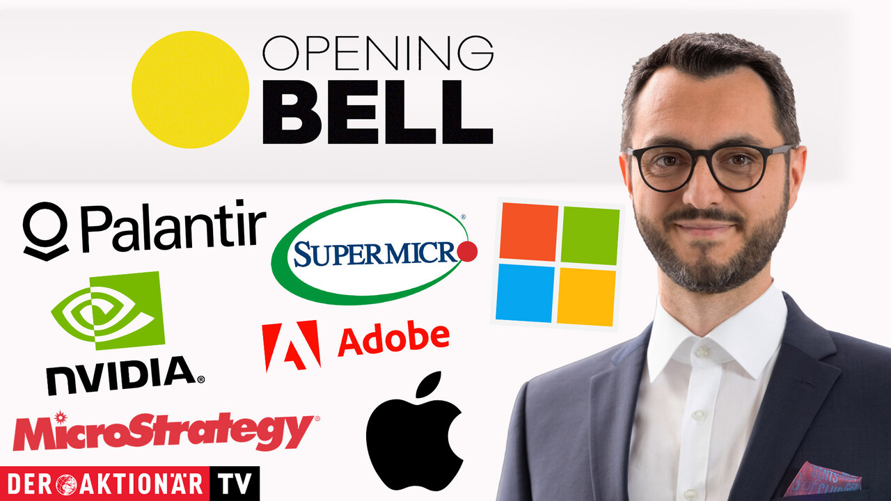 Opening Bell: EZB senkt Leitzins; Microsoft, Palantir, MicroStrategy,  Super Micro Computer, Apple, Nvidia, Adobe