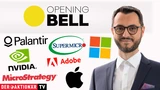 Infront DowJones: Opening Bell: EZB senkt Leitzins; Microsoft, Palantir, MicroStrategy, Super Micro Computer, Apple, Nvidia, Adobe