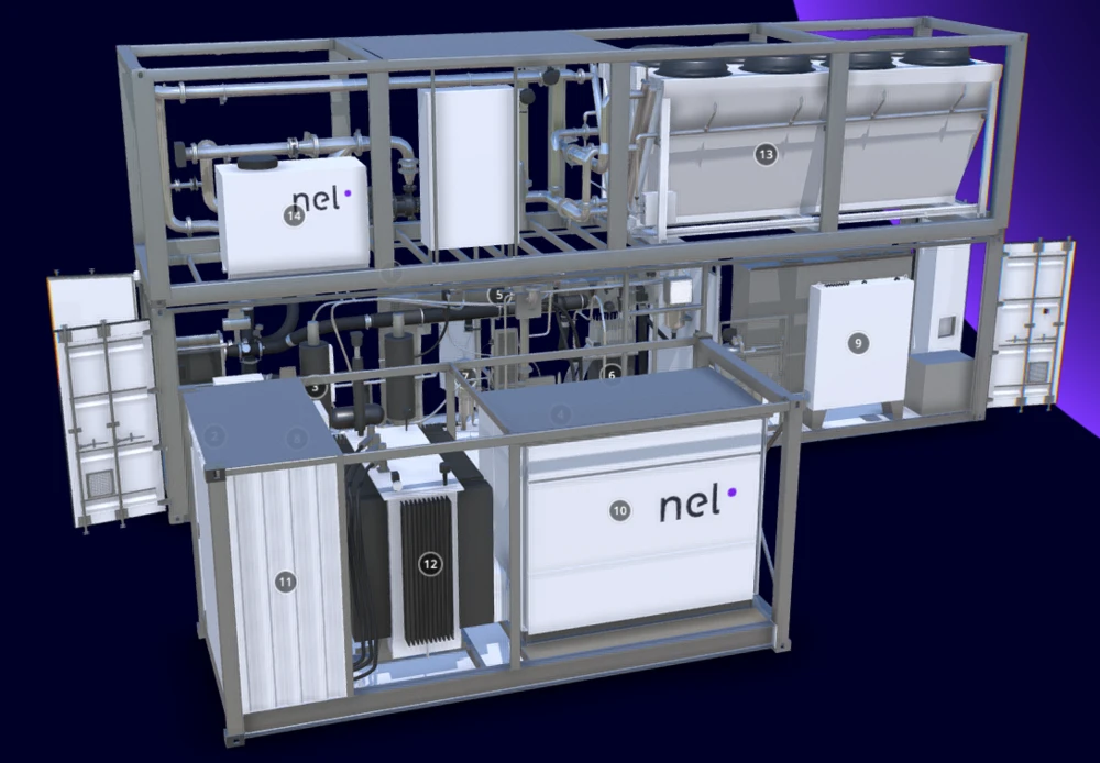 Ein MC500 PEM-Elektrolyseur von Nel