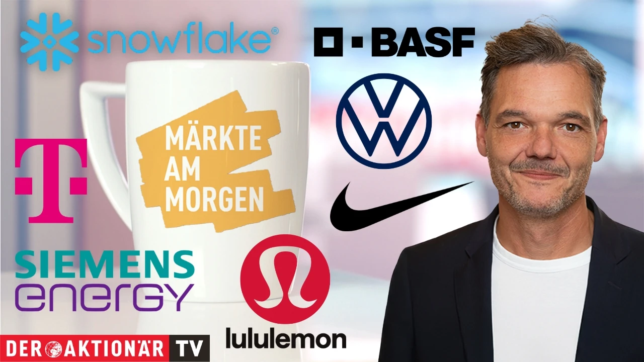 Märkte am Morgen: DAX startet freundlich; Snowflake, Nike, Lululemon, Siemens Energy, BASF, Deutsche Telekom, Scout24, Volkswagen im Fokus