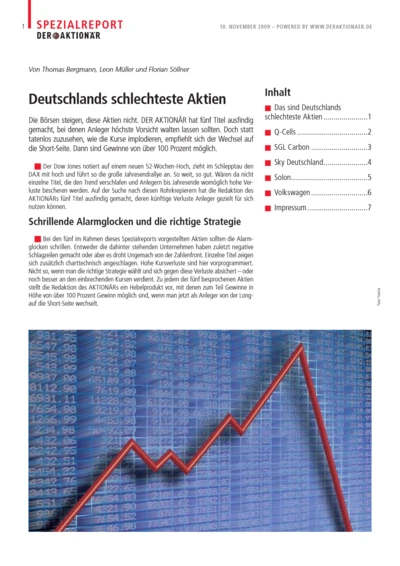 Deutschlands schlechteste Aktien