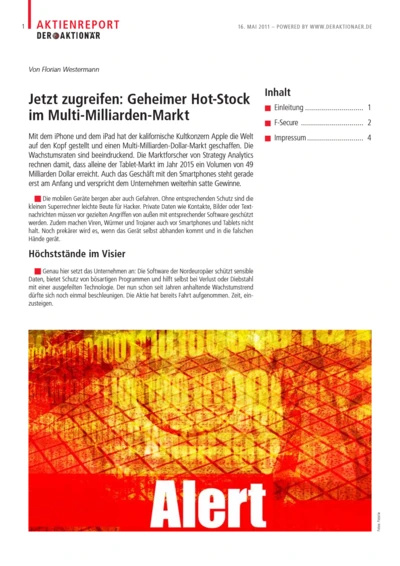 Jetzt zugreifen: Geheimer Hot-Stock im Multi-Milliarden-Markt