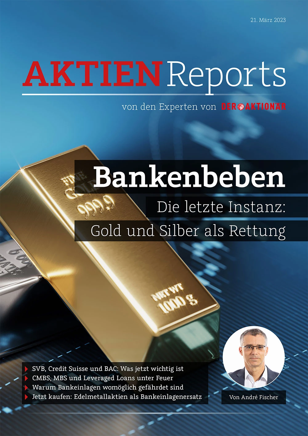 Im Aktien-Report „Bankenbeben“ klärt Fischer über verborgene Risiken im globalen Großbankenkomplex auf und weist diesbezüglich insbesondere auf die Bereiche MBS (Mortgage-Backed Securities), CMBS (Commercial Mortgage-Backed Securities) und Leveraged Loans hin.