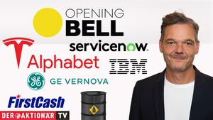 Opening Bell: Wall Street vor kräftigen Auftaktverlusten; 10‑jährige US‑Anleihen, WTI, Alphabet, Tesla, IBM, GE Vernova, Servicenow, RTX, First Cash Holdings im Fokus 