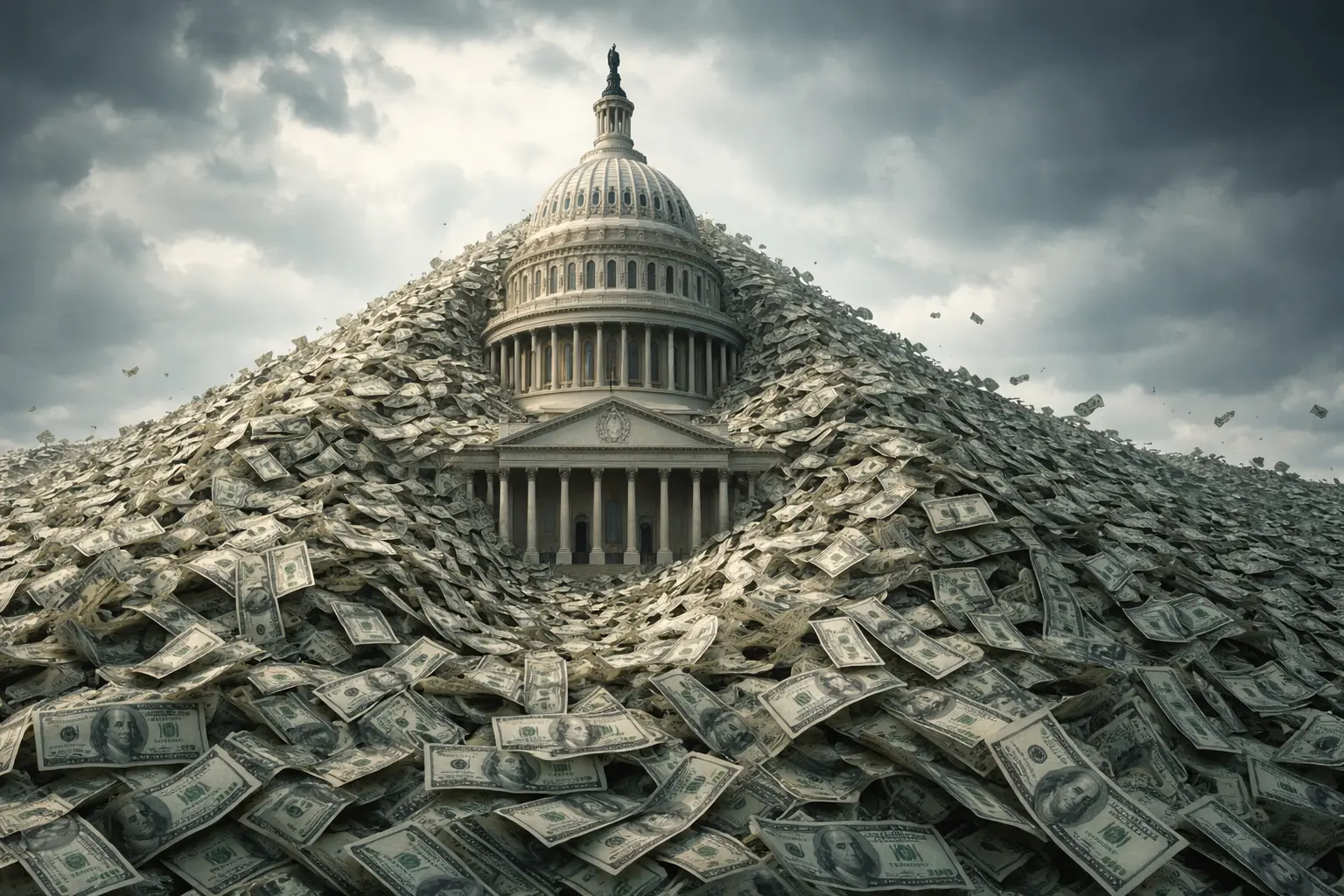 US‑Staatsschulden über 39 Billionen Dollar: Warum das jetzt sogar für Trump gefährlich wird  (Foto: BÖRSE ONLINE/Chat GPT (KI-generiert))