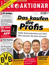 DAX: Das kaufen die Profis ‑ Volle Konzentration auf 2017: Das müssen Sie jetzt wissen! +++ Die neue Börse‑APP: 20 Experten für Ihren Börsenerfolg +++ 4% Rendite, 40% Chance: Hot‑Stock mit solidem Wachstum