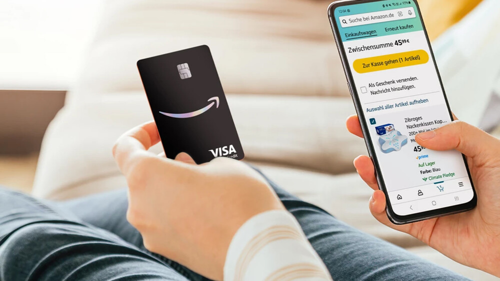 Die neue Amazon-Visa-Kreditkarte in Kooperation mit Santander.