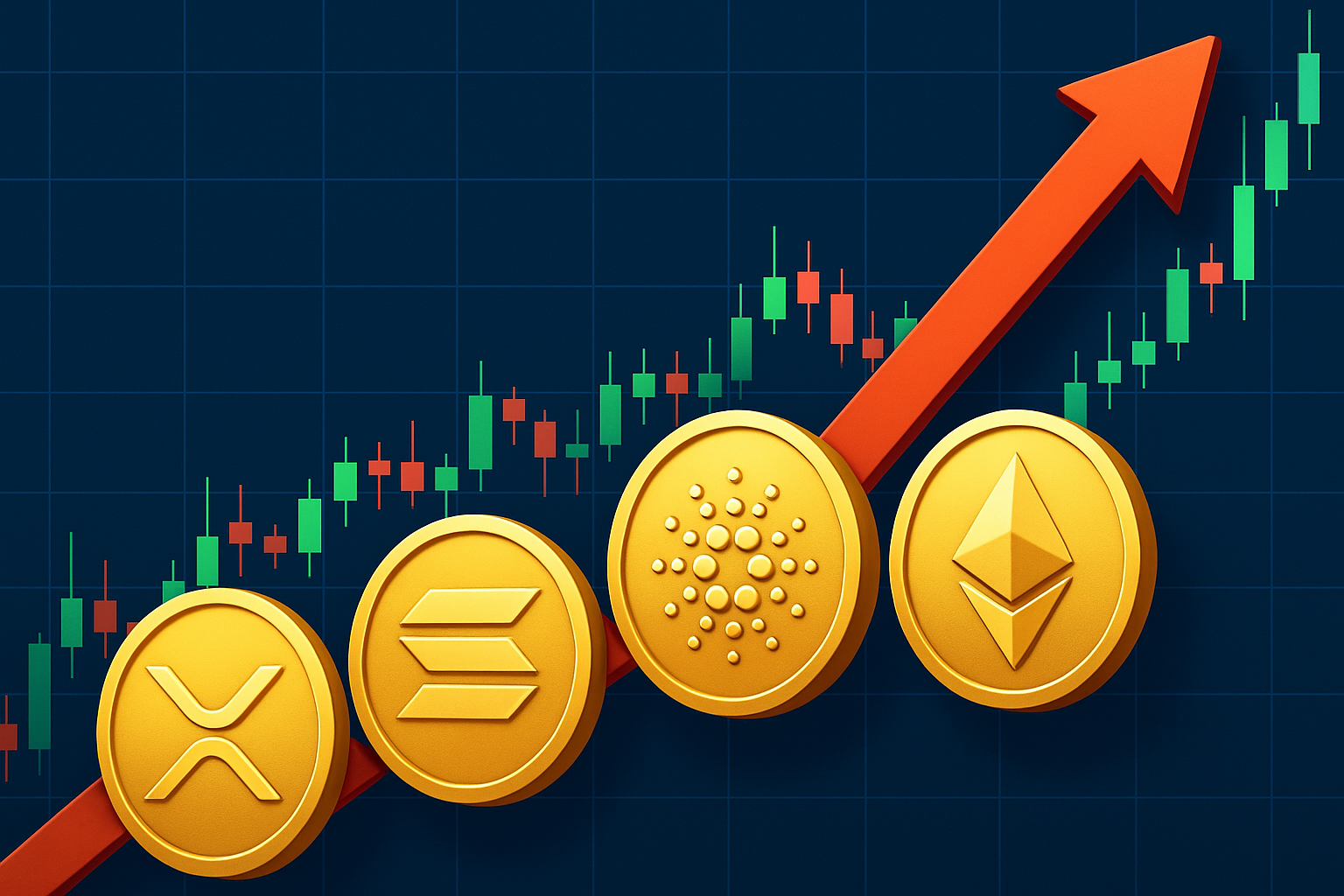 Schießen jetzt auch XRP, Solana, Cardano und Ethereum auf Rekordhochs? So hoch ist die Chance (Foto: ChatGPT)
