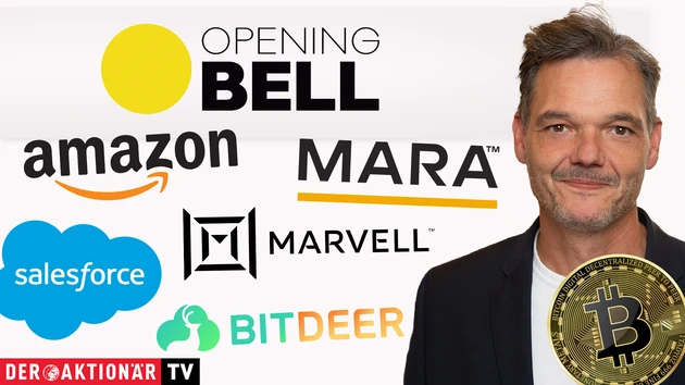 Opening Bell: Wall Street‑Investoren legen Pause ein; Bitcoin, Mara Holdings, Bitdeere, Coinbase, Marvell Technology, Salesforce, Amazon im Fokus