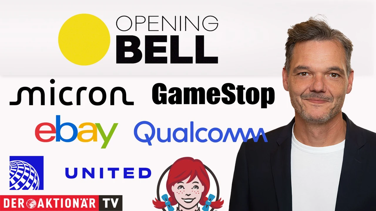 Opening Bell: Tech‑Rally nach Micron‑Zahlen; Qualcomm, United Airlines, Gamestop, Ebay, Hertz Global, Wendy's, SpaceX im Fokus 
