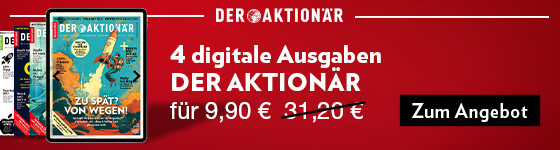 4 digitale Ausgaben DER AKTIONÄR für 9,90€ statt 31,20€, zum Angebot