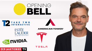 Opening Bell: Wall Street‑Investoren an der Seitenlinie; Russel 2000; Take‑Two, Tesla, Nvidia, Estée Lauder, American Tower, GitLab, Safety Shot im Fokus  / Foto: bmag