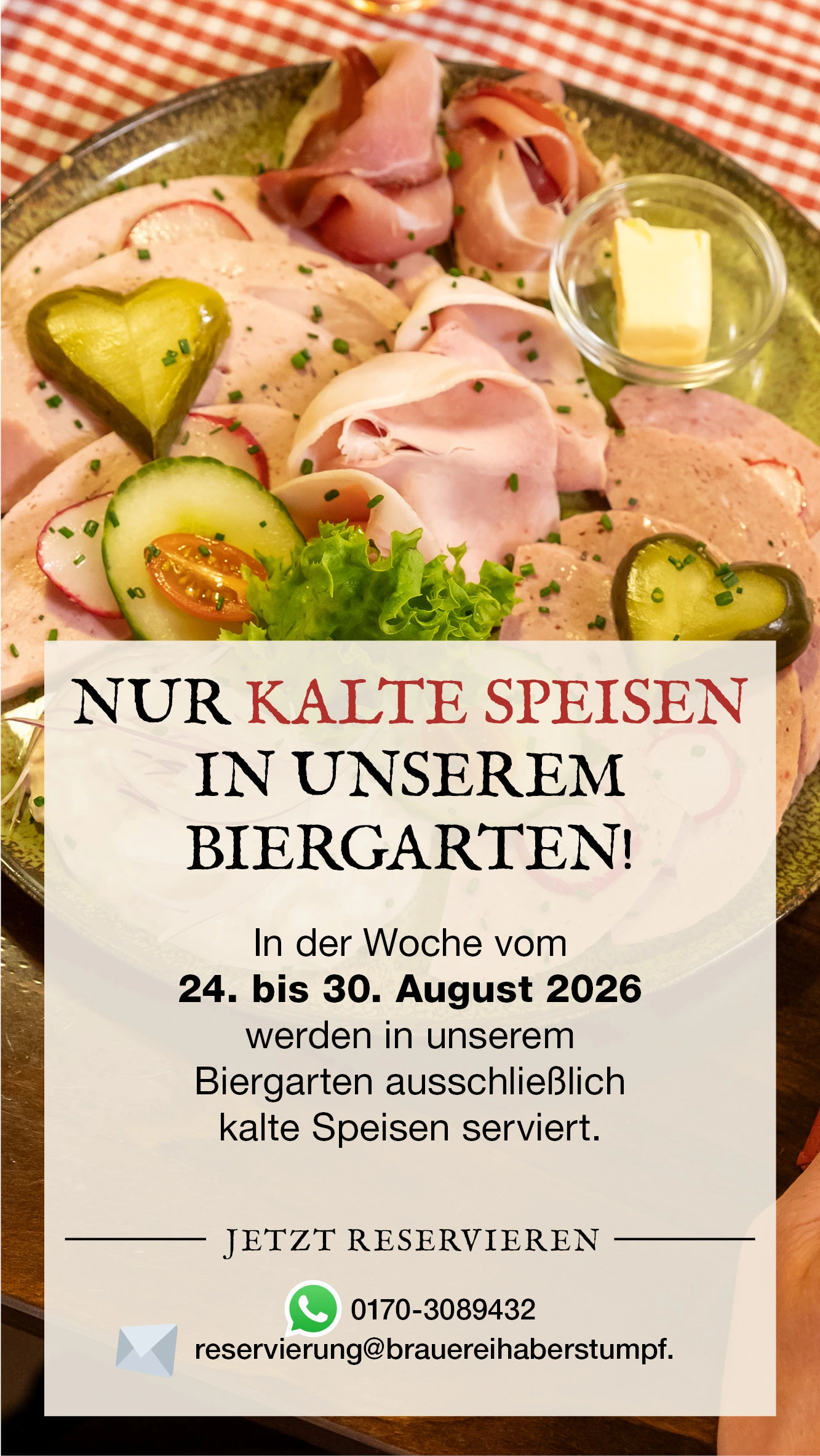 KALTE SPEISEN IM BIERGARTEN