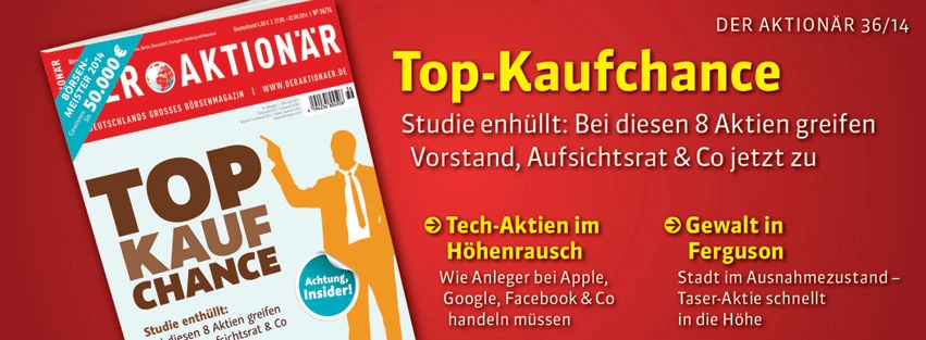 Top-Kaufchance: Bei diesen 8 Aktien greifen Vorstand, Aufsichtsrat & Co jetzt zu +++ Außerdem: Biotech-Tipp: Chancen nutzen, Risiken minimieren