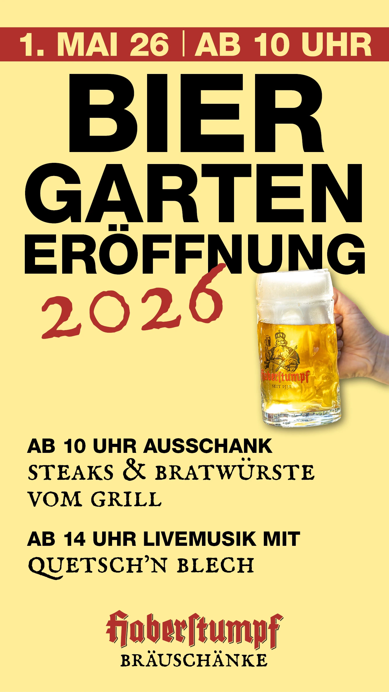 BIERGARTENSAISONERÖFFNUNG 2026 IN TREBGAST