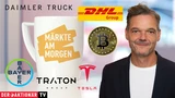 DAX: Märkte am Morgen: DAX vor Powell‑Rede in der Defensive; Bitcoin, Gold, Tesla, AMD, Traton, Daimler Truck, Bayer, DHL, Group im Fokus