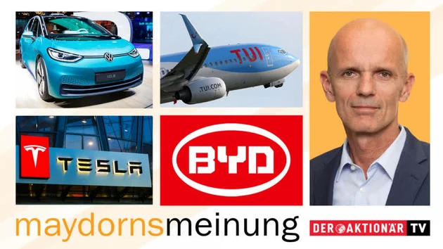 Maydorns Meinung: Tesla, BYD, Volkswagen, JinkoSolar, Ørsted, Uniper, Shop Apotheke, TUI, Freyr Battery