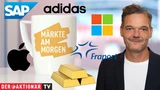 Märkte am Morgen: DAX mit Stabilisierungsversuch; Gold, Microsoft, Apple, SAP, Adidas, Nordex, Fraport im Fokus