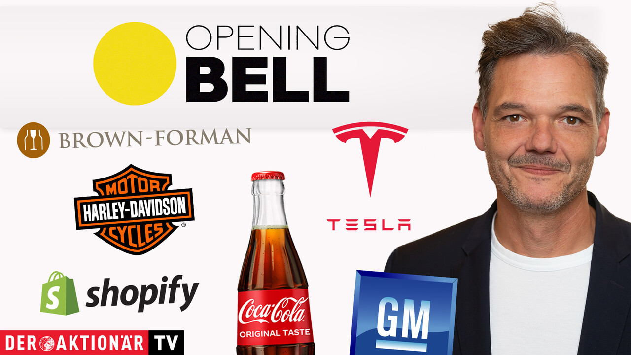 Opening Bell: US-Börsen leicht im Minus; McDonald's, Shopify, GM, Tesla, Brown-Forman, Coca-Cola im Fokus