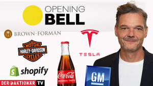 Opening Bell: US‑Börsen leicht im Minus; McDonald's, Shopify, GM, Tesla, Brown‑Forman, Coca‑Cola im Fokus 