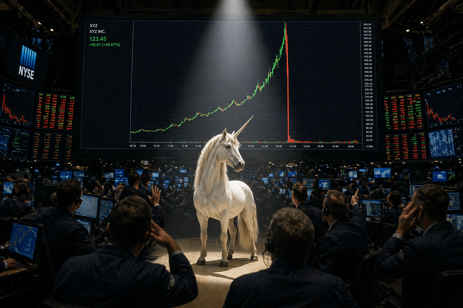 Star‑Investor: Wenn dieses Einhorn der Börse erscheint, wird es finster (Foto: Credit: BÖRSE ONLINE/ChatGPT (KI-generiert))