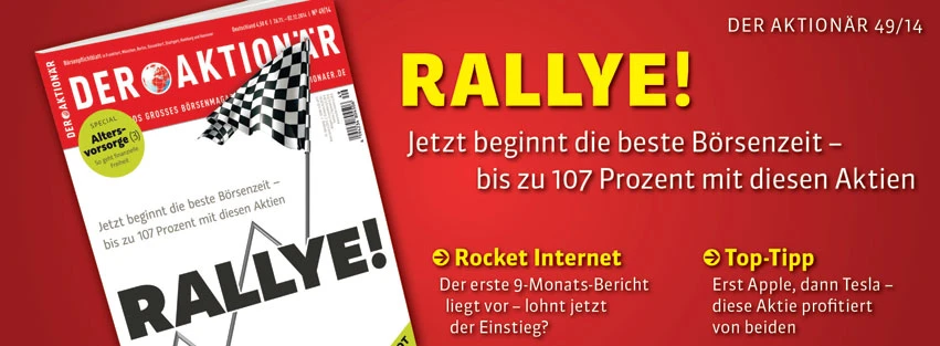 Rallye! Jetzt beginnt die beste Börsenzeit: Bis zu 107 Prozent mit diesen Aktien +++ Außerdem: Erst Apple, dann Tesla – diese Aktie profitiert von beiden