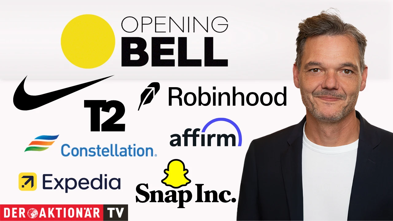 Opening Bell: Wall Street zum Wochenabschluss unter Druck; Constellation Energy, Snap, Expedia, Nike, Robinhood, Affirm Holdings, Take-Two im Fokus