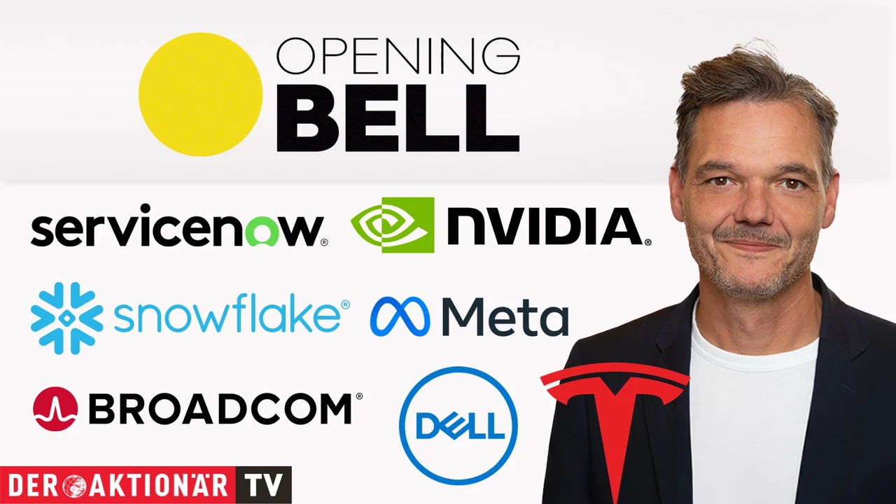 Opening Bell: Wall Street startet behauptet; Dell, Tesla, Broadcom, Meta, Snowflake im Fokus