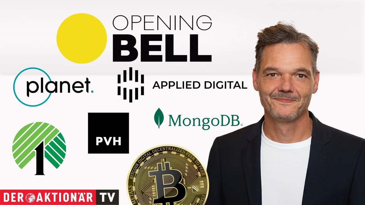 Opening Bell: US-Börsen starten leicht im Plus; MongoDB, PVH, Planet Labs, Dollar Tree, Applied Digital, Dollar General, Walmart im Fokus