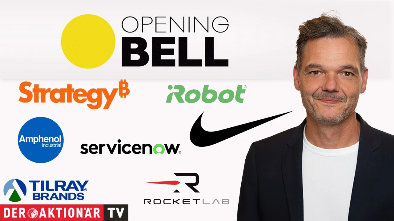 Opening Bell: Wall Street startet im Plus; Tilray, Strategy, Nike, iRobot, ServiceNow, Rocket Labs im Fokus