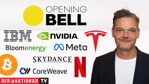 Opening Bell: Wall Street weitet Verluste aus; Meta, Tesla, Netflix, IBM, CoreWeave, Bloom Energy im Fokus 