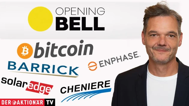 Opening Bell: Gold, Barrick Gold, AngloGold Ashanti, Bitcoin, Marathon Digital, Coinbase, Riot Platforms, Palo Alto, SolarEdge, Axon Enterprise, Cheniere Energy, Enphase Energy
