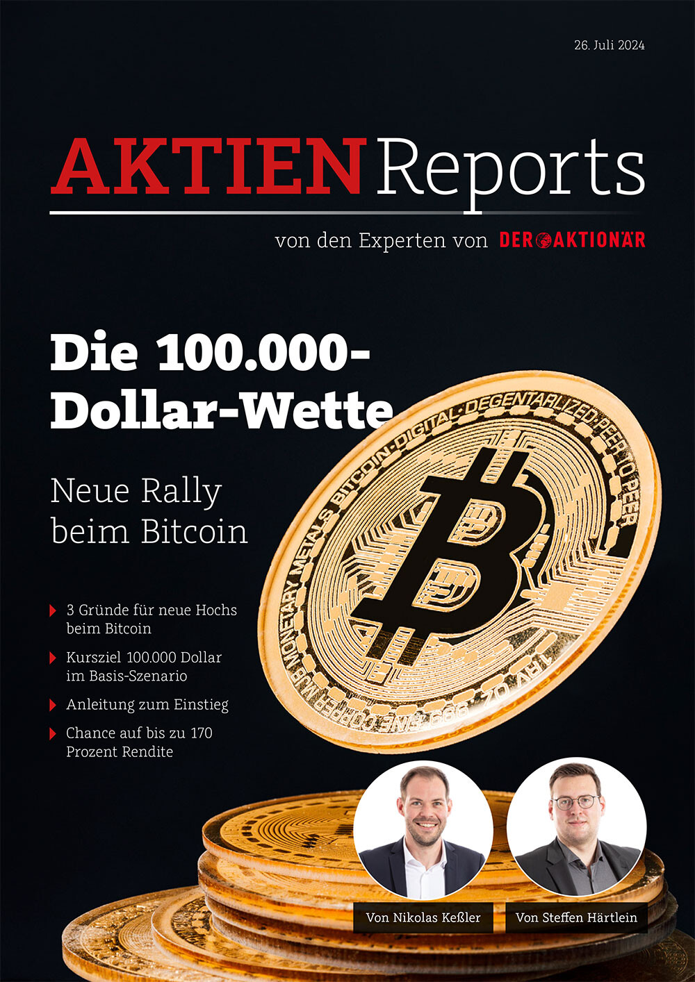 Banner Aktienreport "Die 100.000-Dollar-Wette"