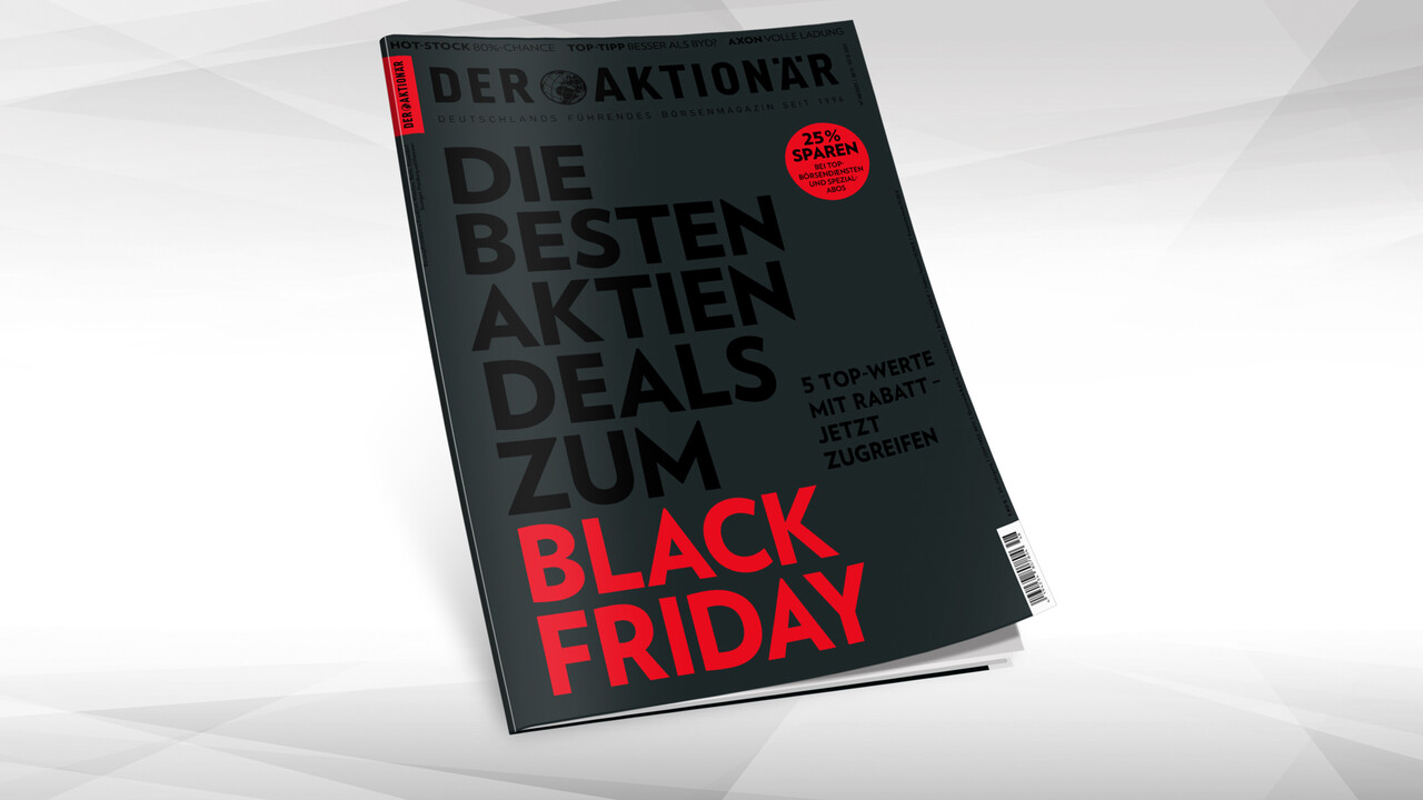 Die besten Aktien Deals zum Black Friday: 5 Top-Werte mit Rabatt – jetzt zugreifen