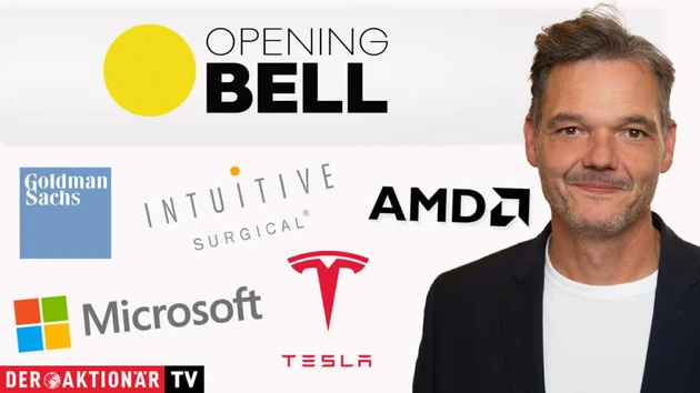 Opening Bell: Wall Street schwächer erwartet ‑ Morgan Stanley, Goldman Sachs, Intuitive Surgical, Microsoft, Tesla, AMD