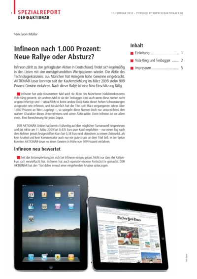 Infineon nach 1.000 Prozent