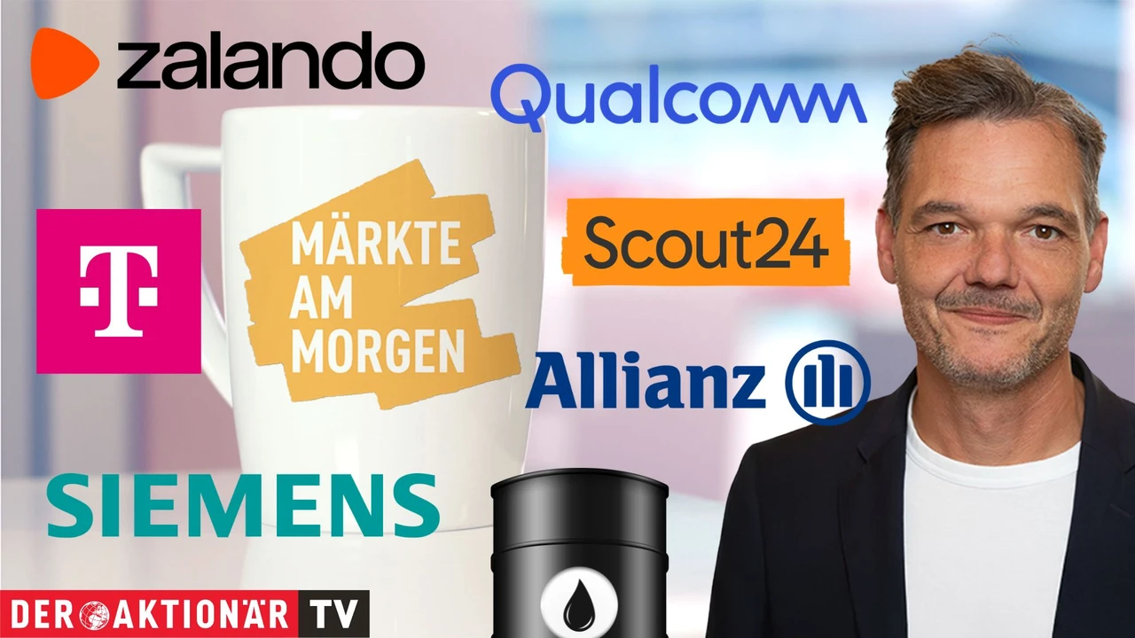 Märkte am Morgen: DAX zur Wochenmitte stärker; Brent, Qualcomm, Allianz, Talanx, Deutsche Telekom, Siemens, Scout24, Zalando im Fokus